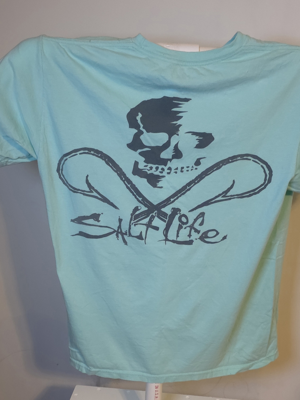 Salt Life Skull Paddle Graphic Tee - Light Aqua